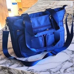 IHKWIP Laptop Travel Crossbody Tote in Navy